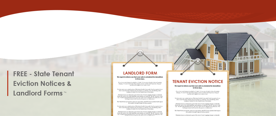 FREE - State Tenant 
                  Eviction Notices & 
                  Landlord Forms